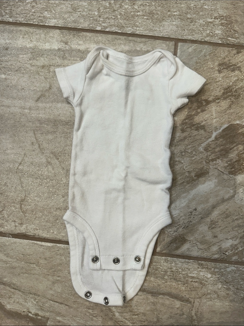 Carter's White Short Sleeve Cotton Baby Bodysuit
